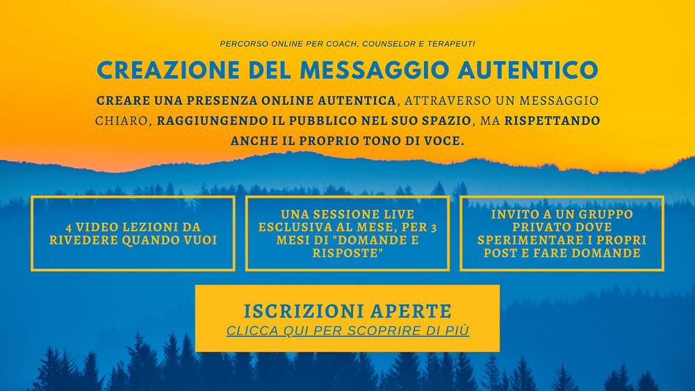Creazione Messaggio Autentico - Marco Munich Consulente Marketing per Coach, Operatori Olistici e Terapeuti